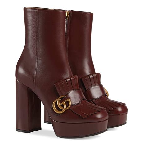 gucci marmont long boots|gucci heeled ankle boots.